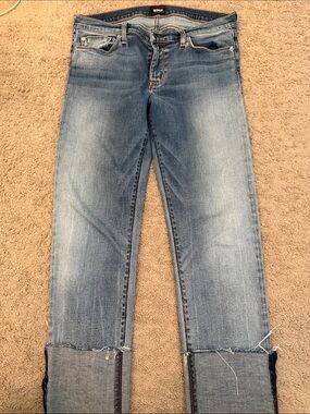 Hudson Light Wash Straight Leg Jeans